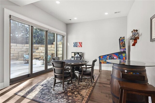 14713 Ash St, Leawood, KS 66224 - dining room featuring recessed lighting and wood finished floors