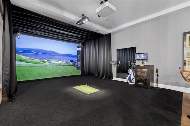 14713 Ash St, Leawood, KS 66224 - game room with golf simulator