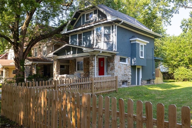 3428 College Ave, Kansas City, MO 64128 - view of front of property featuring stone siding