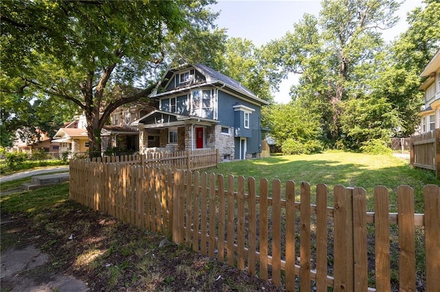 3428 College Ave, Kansas City, MO 64128 - view of front facade with stone siding