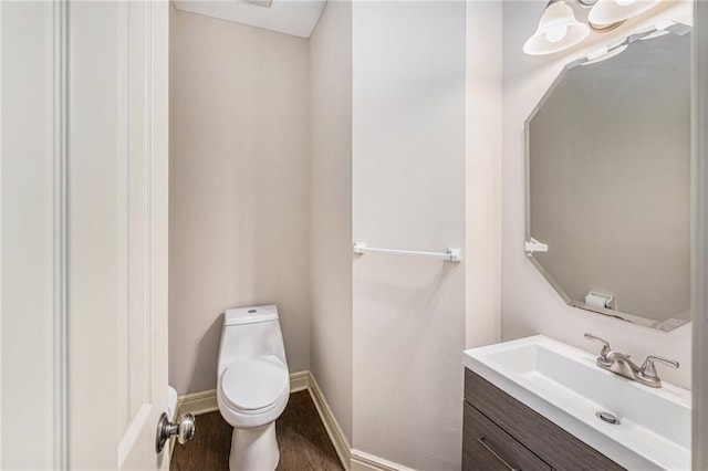 4824 W 162nd St, Overland Park, KS 66085 - half bath with vanity and wood finished floors