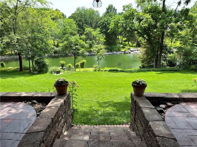 4117 NE Edgewater Ct, Lees Summit, MO 64064 - view of grassy yard featuring a water view