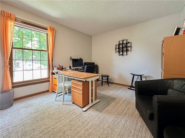 4117 NE Edgewater Ct, Lees Summit, MO 64064 - office area with light colored carpet and a textured ceiling