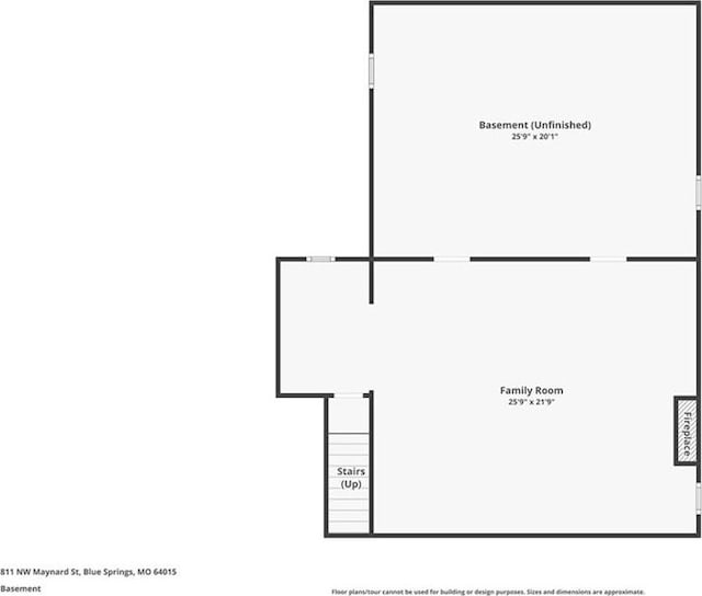 811 NW Maynard St, Blue Springs, MO 64015 - view of floor plan / room layout