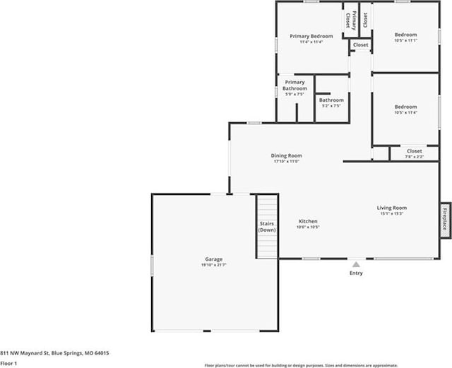 811 NW Maynard St, Blue Springs, MO 64015 - view of property floor plan