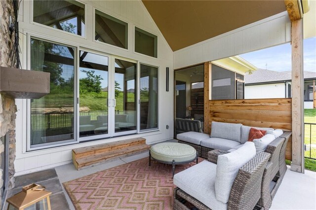 1128 Hillswick Ln, Raymore, MO 64083 - view of patio with french doors
