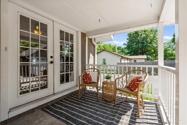 6424 Floyd St, Overland Park, KS 66202 - balcony featuring french doors