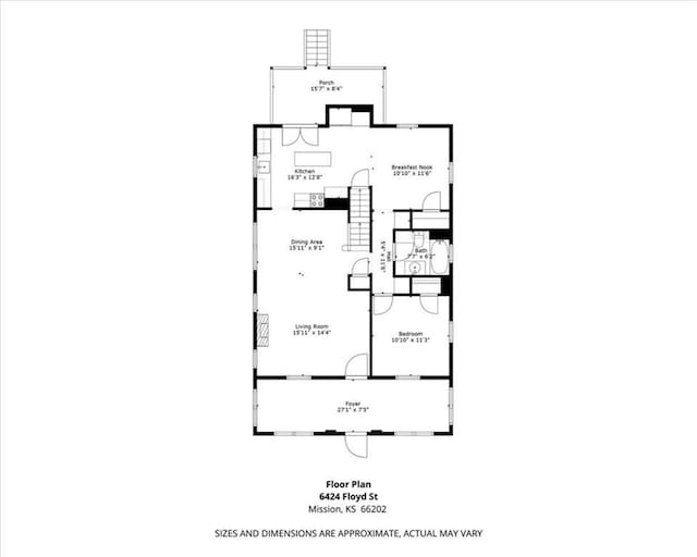6424 Floyd St, Overland Park, KS 66202 - view of home floor plan