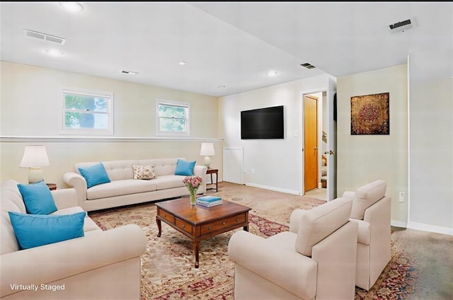 2541 NE Dale Hunter Ln, Lees Summit, MO 64086 - living area featuring recessed lighting and light colored carpet