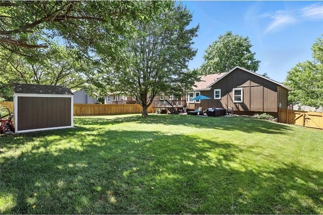 2541 NE Dale Hunter Ln, Lees Summit, MO 64086 - fenced backyard featuring a shed and a deck