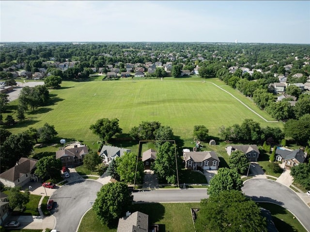 2541 NE Dale Hunter Ln, Lees Summit, MO 64086 - aerial perspective of suburban area with property parcel outlined