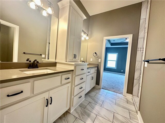 11805 E Ridgeview Ct, Peculiar, MO 64078 - full bath featuring vanity and marble finish flooring