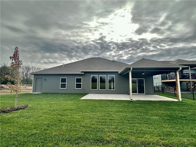 11805 E Ridgeview Ct, Peculiar, MO 64078 - rear view of house featuring a patio area