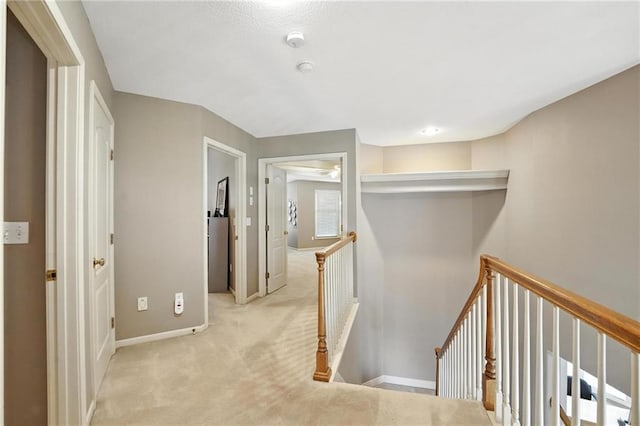 5708 Cottonwood St, Shawnee, KS 66216 - hall with an upstairs landing and carpet