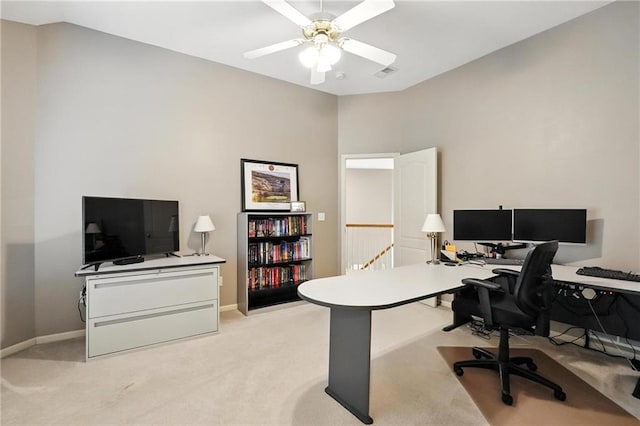 5708 Cottonwood St, Shawnee, KS 66216 - office space featuring light colored carpet and a ceiling fan