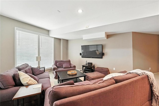 5708 Cottonwood St, Shawnee, KS 66216 - living area with carpet floors and recessed lighting