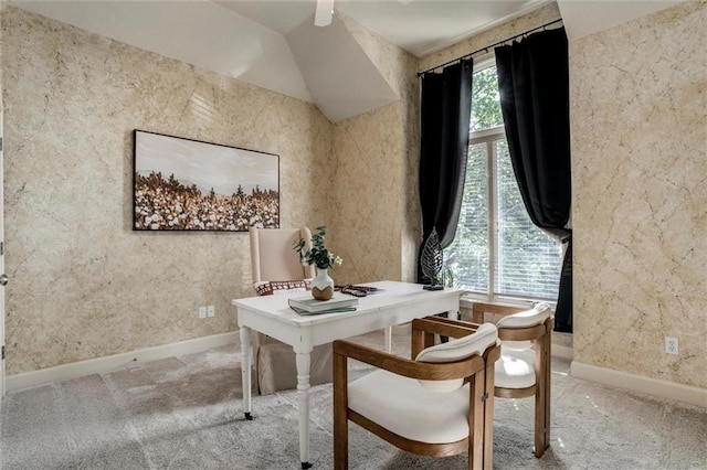 19326 W 98th St, Lenexa, KS 66220 - carpeted dining space with baseboards and a desk