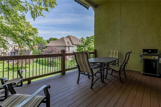19326 W 98th St, Lenexa, KS 66220 - deck featuring outdoor dining area and grilling area