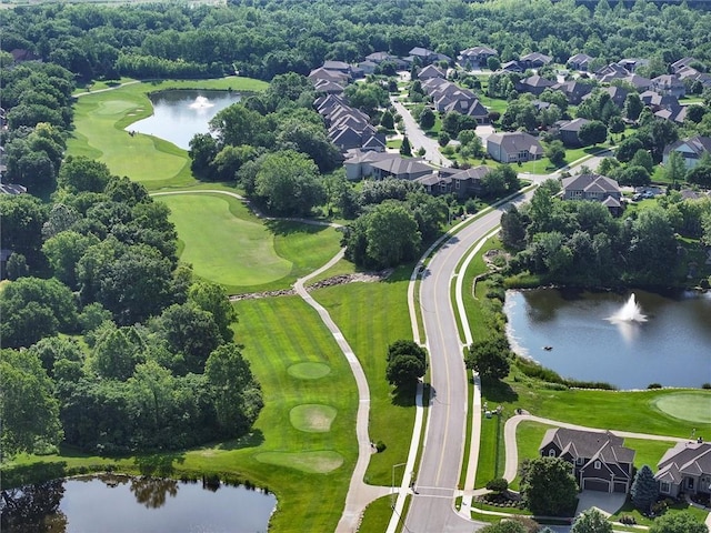 19326 W 98th St, Lenexa, KS 66220 - aerial view of property's location with a nearby body of water, a local golf course, and nearby suburban area