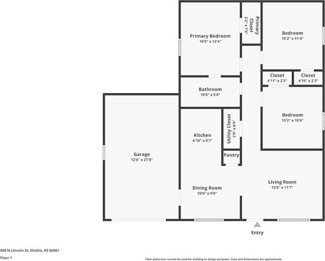 508 N Lincoln St, Olathe, KS 66061 - view of room layout