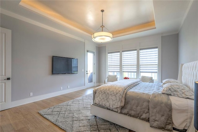 12605 W 169th St, Overland Park, KS 66221 - bedroom with a raised ceiling and wood finished floors
