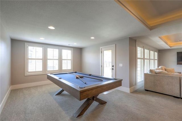 12605 W 169th St, Overland Park, KS 66221 - game room featuring carpet flooring, billiards, and recessed lighting