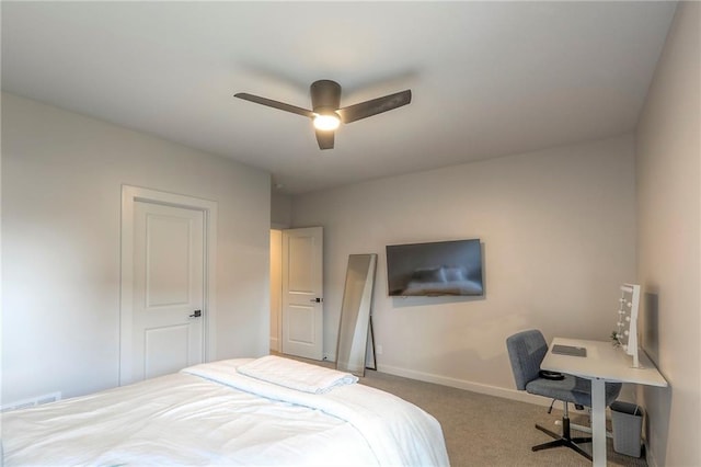 12605 W 169th St, Overland Park, KS 66221 - bedroom with carpet flooring, a ceiling fan, and an office area