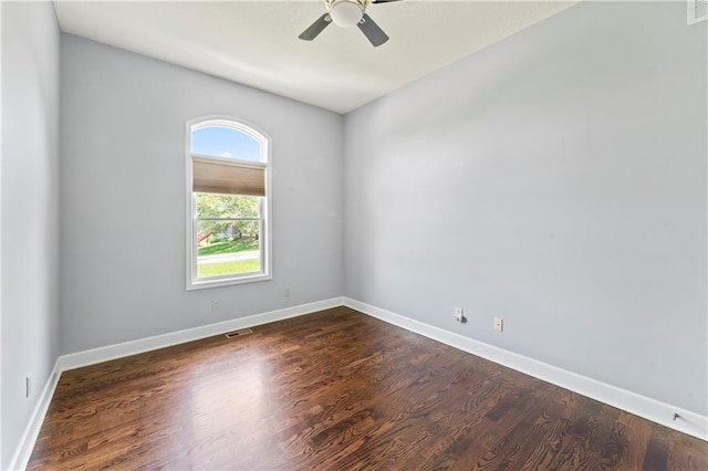31134 W 161st St, Excelsior Springs, MO 64024 - unfurnished room featuring ceiling fan and dark wood-type flooring