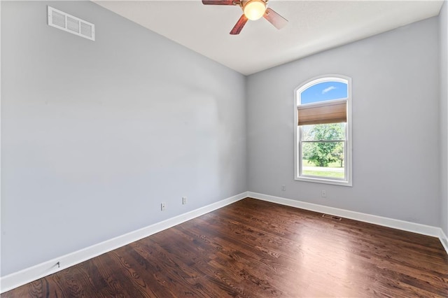 31134 W 161st St, Excelsior Springs, MO 64024 - unfurnished room with ceiling fan and dark wood-style floors