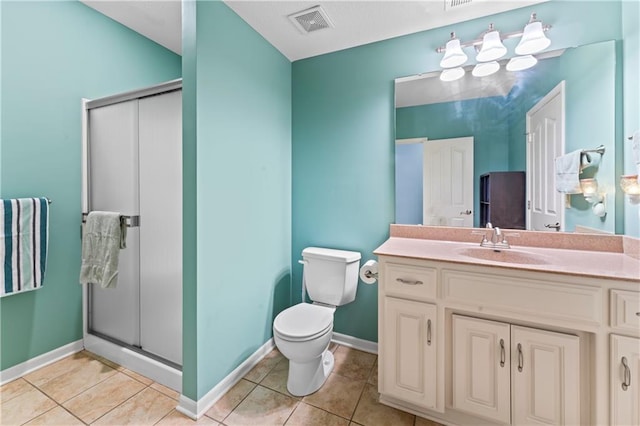 31134 W 161st St, Excelsior Springs, MO 64024 - full bathroom with vanity, a stall shower, and tile patterned floors