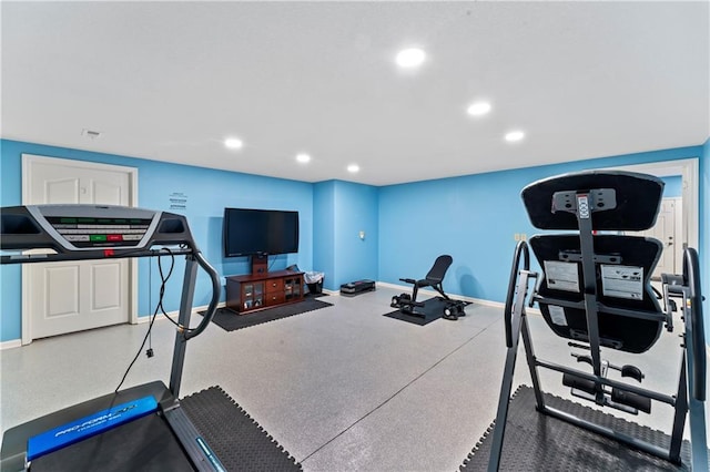 31134 W 161st St, Excelsior Springs, MO 64024 - exercise area with recessed lighting