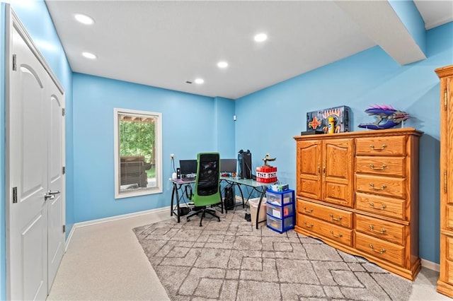 31134 W 161st St, Excelsior Springs, MO 64024 - home office with light colored carpet and recessed lighting