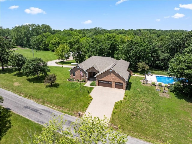 31134 W 161st St, Excelsior Springs, MO 64024 - aerial view of property and surrounding area featuring a pool