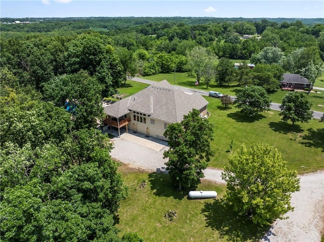 31134 W 161st St, Excelsior Springs, MO 64024 - aerial view of property and surrounding area with a heavily wooded area