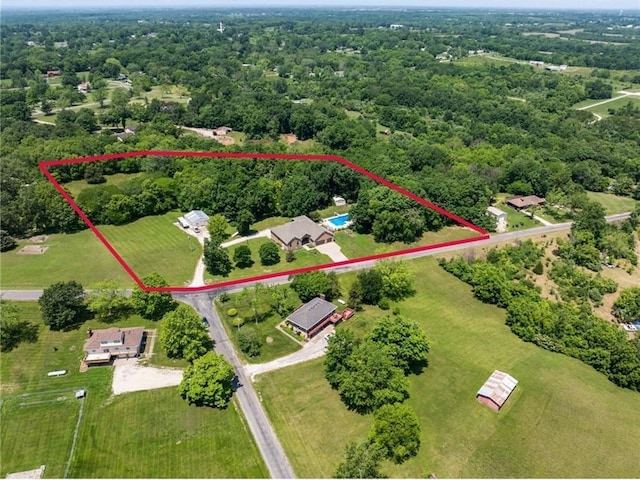 31134 W 161st St, Excelsior Springs, MO 64024 - aerial overview of property's location with property boundaries highlighted