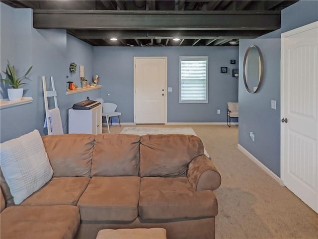 4301 NE 84th Ter, Kansas City, MO 64156 - carpeted living area with baseboards