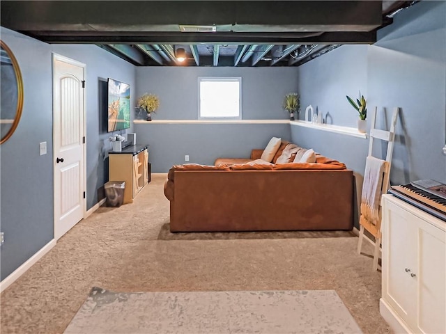 4301 NE 84th Ter, Kansas City, MO 64156 - carpeted living room with baseboards
