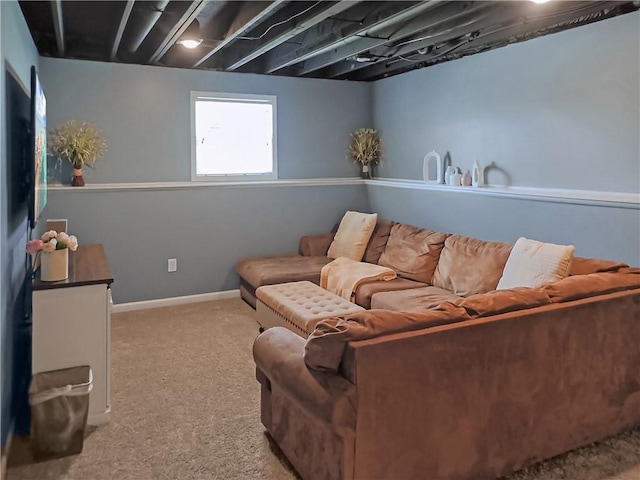 4301 NE 84th Ter, Kansas City, MO 64156 - carpeted living area featuring baseboards