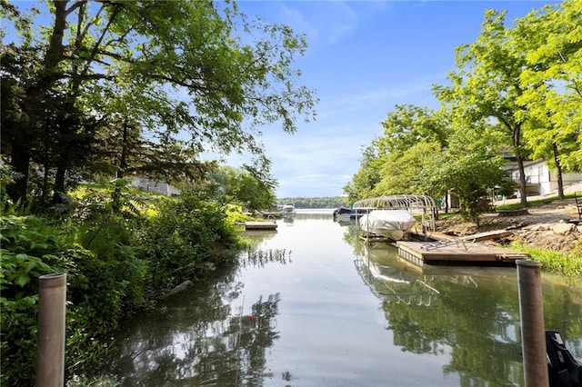 321 W Sugarlake Dr, Mound City, KS 66056 - water view with a boat dock
