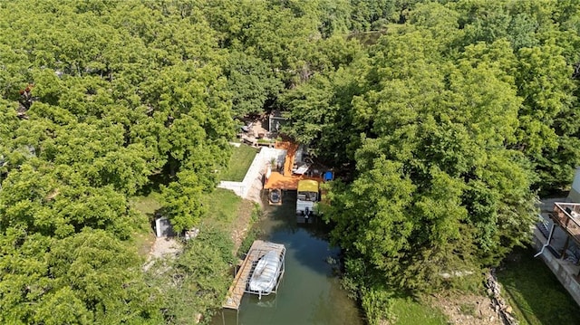 321 W Sugarlake Dr, Mound City, KS 66056 - bird's eye view of a nearby body of water and a heavily wooded area