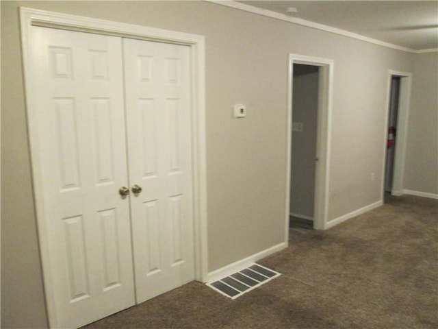 7403 Montgall Ave, Kansas City, MO 64132 - corridor featuring carpet and crown molding