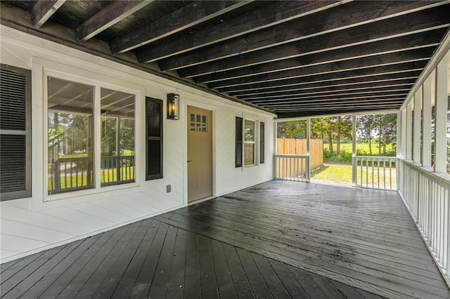 8801 E 49th St, Kansas City, MO 64129 - view of wooden deck