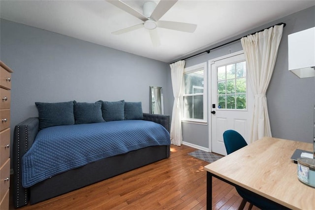 5915 Fontana St, Fairway, KS 66205 - bedroom featuring wood finished floors and ceiling fan