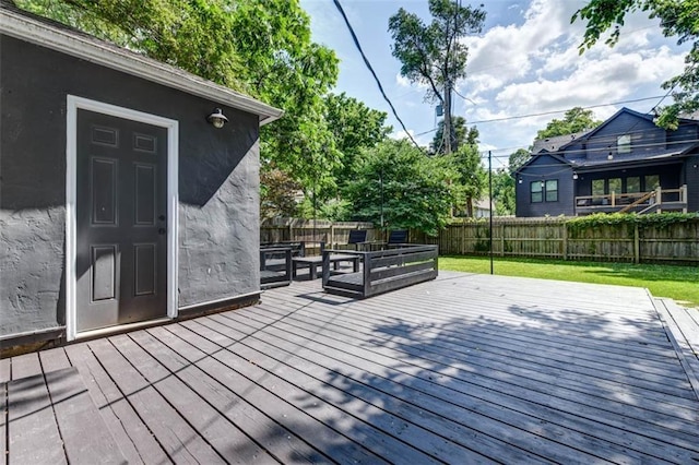 5915 Fontana St, Fairway, KS 66205 - wooden terrace with a fenced backyard