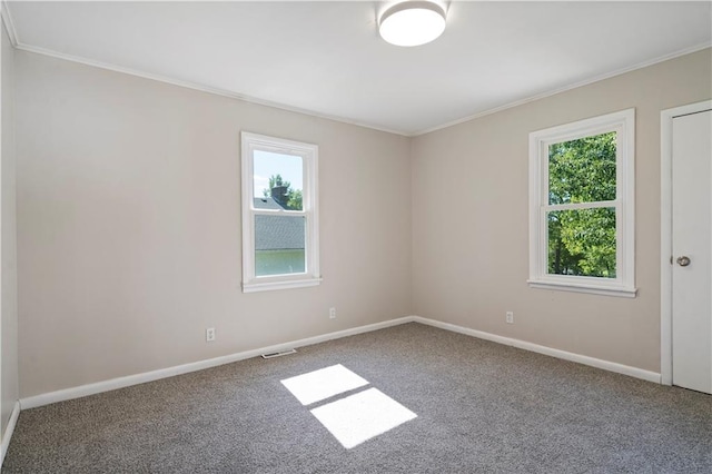 15309 E Mayes Rd, Independence, MO 64050 - spare room with ornamental molding, healthy amount of natural light, and carpet flooring