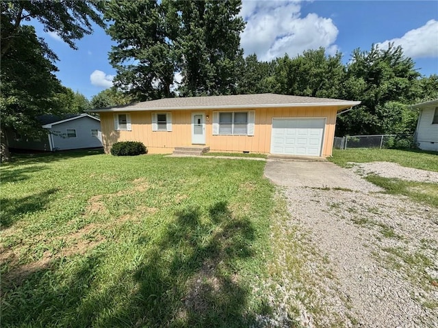 177 SE 411th Rd, Warrensburg, MO 64093 - single story home with concrete driveway, crawl space, and a garage