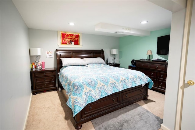 1619 W College St, Independence, MO 64050 - bedroom featuring light colored carpet and recessed lighting