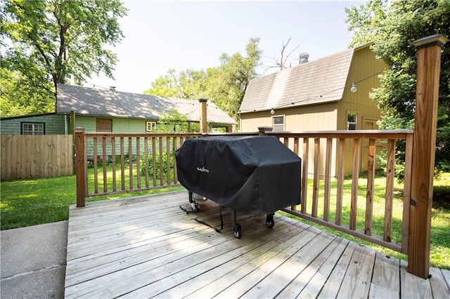 1619 W College St, Independence, MO 64050 - deck with a grill and a yard