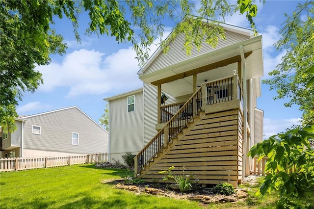 12318 N Wayne Ave, Kansas City, MO 64165 - rear view of house featuring stairway