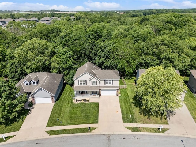 12318 N Wayne Ave, Kansas City, MO 64165 - view from above of property with a forest